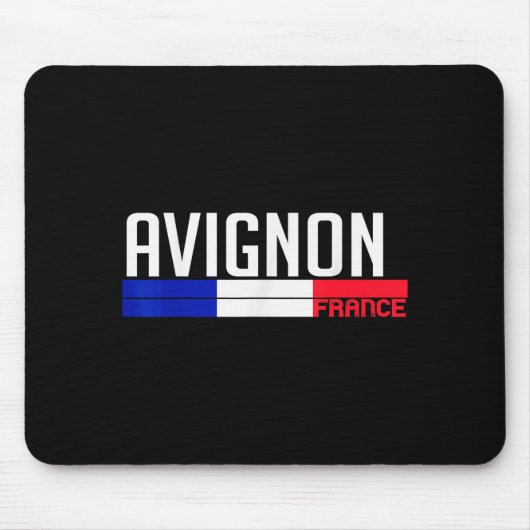 Tapis De Souris Avignon France Flag Travel Souvenir For Locals And (Devant)