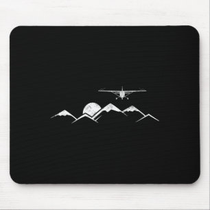 Tapis De Souris Avion au-dessus des montagnes Cadeau pour les pilo