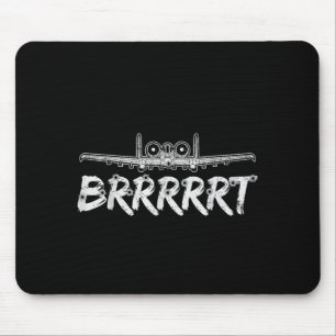 Tapis De Souris Avion d'attaque militaire drôle de soutien aérien