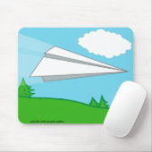 Tapis De Souris Avion de papier Mousepad (Avec souris)