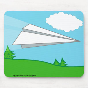 Tapis De Souris Avion de papier Mousepad