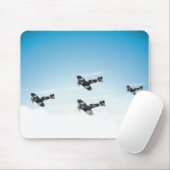 Tapis De Souris Avion Vintage (Avec souris)
