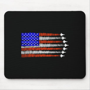 Tapis De Souris Avions de combat patriotiques américains drapeau a