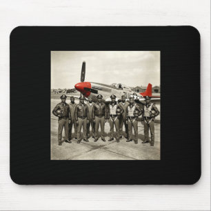 Tapis De Souris Avions noirs rétro aviateurs histoire noire guerre