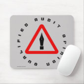 Tapis De Souris "Avis de vérification admissible" (Avec souris)