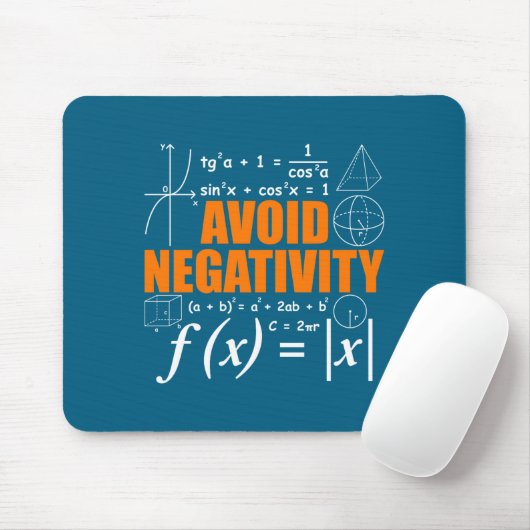 Tapis De Souris Avoid Negativity Funny Math Mathematician Teacher  (Avec souris)