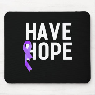 Tapis De Souris Avoir de l'espoir Violet Ribbon Overdose de sensib