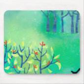 Tapis De Souris Avril Moderne Paysage Vert Peinture Nature (Devant)