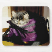 Tapis De Souris Awake Kitten Dans Un Bourgogne (Devant)