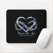 Tapis De Souris Awareness Forget Me Not Infinity Heart (Avec souris)