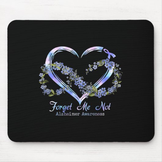 Tapis De Souris Awareness Forget Me Not Infinity Heart (Devant)
