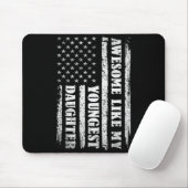 Tapis De Souris Awesome Like My Youngest Daughter Men Funny For Da (Avec souris)