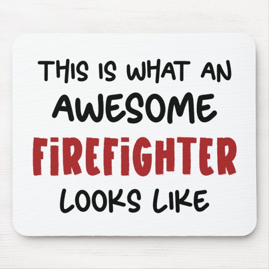 Tapis De Souris Awesome pompier Funny pompier (Devant)