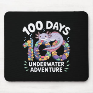 Tapis De Souris Axolotl 100 Jours D'École Aventure Sous-Marine Sm
