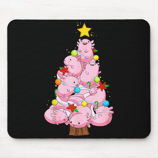 Tapis De Souris Axolotl Christmas Tree Ornament Fish Axolotl Anima (Devant)