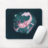 Tapis De Souris Axolotl ilustration (Avec souris)