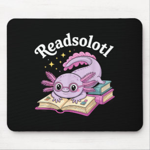 Tapis De Souris Axolotl lit solotl lecture drôle mignon kawaii