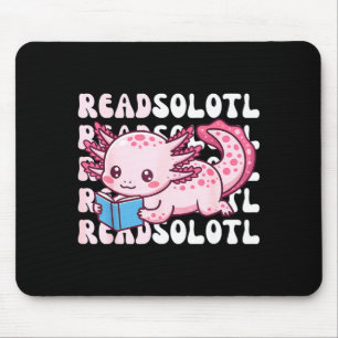 Tapis De Souris Axolotl lit un livre kawaii lecture de livres pour