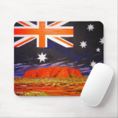 Tapis De Souris Ayers rock et drapeau australien (Avec souris)