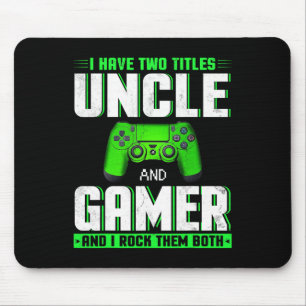 Tapis De Souris Ayez Deux Titres Oncle Et Gamer Happy Fête des pèr