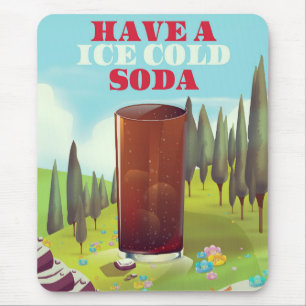 Tapis De Souris Ayez un soda glacé Publicité.