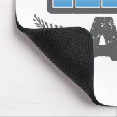 Tapis De Souris Az de kiwi en bleu et argent (Coin)