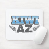 Tapis De Souris Az de kiwi en bleu et argent (Avec souris)