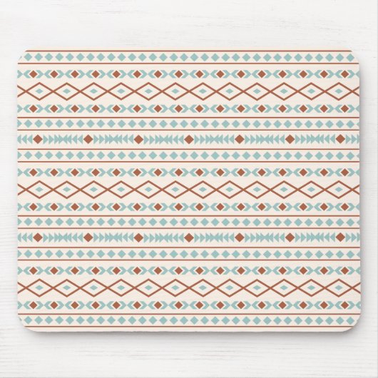 Tapis De Souris Aztec Formes Motif rouille crème Turquoise (Devant)