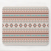 Tapis De Souris Aztec Rusts Crème Turquoise Motifs mélangés Motif (Devant)