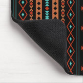 Tapis De Souris Aztec Rusts Turquoises Noir Motifs Mixtes V Motif (Coin)