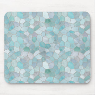 Tapis De Souris Azur Verdigris Mosaic