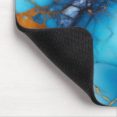 Tapis De Souris Azure & Amethyst Marble with Golden Veins (Coin)