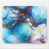 Tapis De Souris Azure & Amethyst Marble with Golden Veins (Devant)