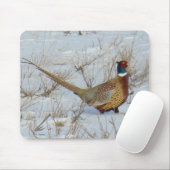 Tapis De Souris B22 Faisan de Colchide dans la Neige (Avec souris)