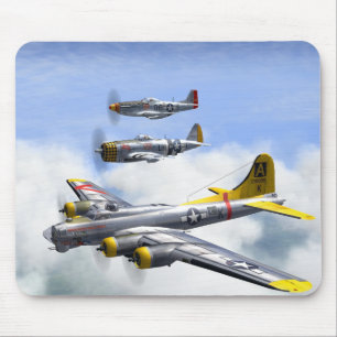 TAPIS DE SOURIS B-17 P-47 P-51 MOUSEPAD