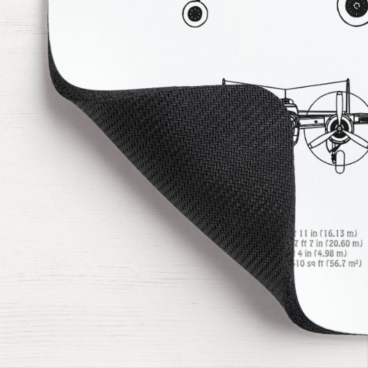 Tapis De Souris B-25B Mitchell Doolittle - Plan d'avion BD (Coin)