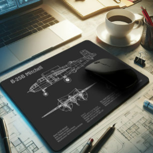 Tapis De Souris B-25B Mitchell Doolittle - Plan directeur de l'avi