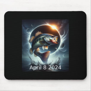 Tapis De Souris B Éclipse solaire de poisson 8 avril 2024