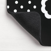 Tapis De Souris B :: Mousepad noir et blanc émaillé de monogramme (Coin)