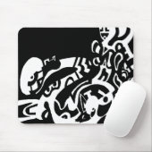 Tapis De Souris B&W "Glow" Art Abstrait (Avec souris)