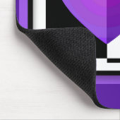Tapis De Souris B&W Purple Hearts Beating (Coin)