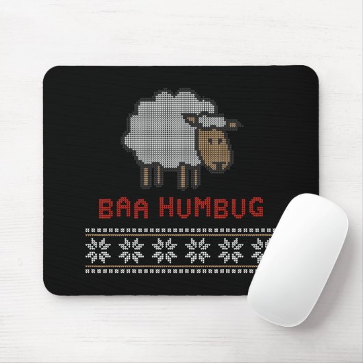 Tapis De Souris Baa Humbug Sheep de Noël (Avec souris)