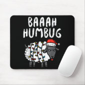 Tapis De Souris Baaah Humbug Sheep Xmas Lights Funny Anti Christma (Avec souris)