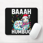 Tapis De Souris Baaah Humbug Sheep Xmas Lights Funny Anti Christma (Avec souris)