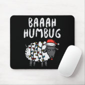 Tapis De Souris Baaah Humbug Sheep Xmas Lumières Amusant Anti Chri (Avec souris)