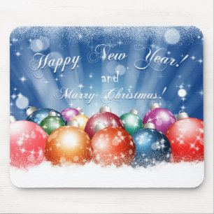 Tapis De Souris Babioles de bonne année et de Joyeux Noël