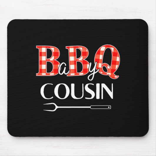 Tapis De Souris Baby Shower Cousin Bbq Party Cute Matching Family (Devant)