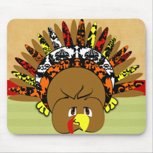 Tapis De Souris babyturkeycolorsdamaskcercles
