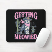 Tapis De Souris Bachelorette Party Cowgirl Getting Meowied Cat Bri (Avec souris)