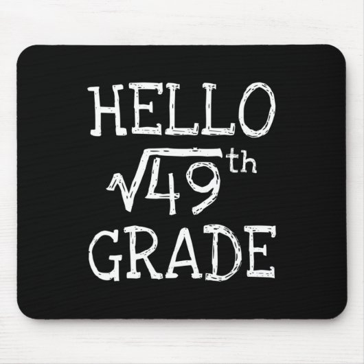 Tapis De Souris Back To School 7th Grade Square Root Of 49 Math Ki (Devant)